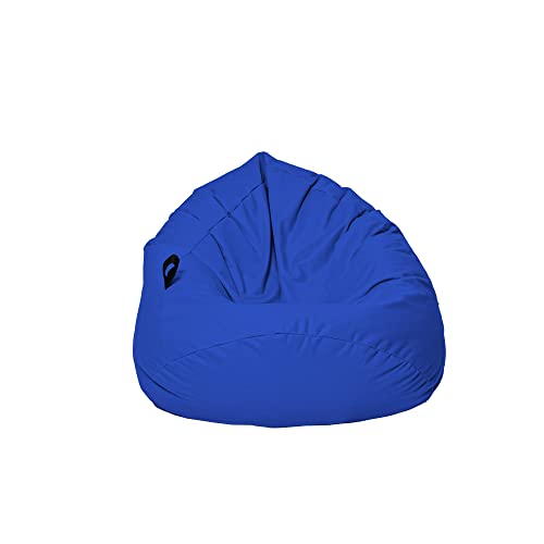MILLINDABAG Kastanie Tropfenform Sitzsack für Kinder Jugendliche und Erwachsene Beanbag Kissen Indoor & Outdoor Gaminggeignet bereits gefüllt Sitzkissen Bodenkissen (Blau, XL-Durchmesser 77 cm) von MB MILLINDABAG