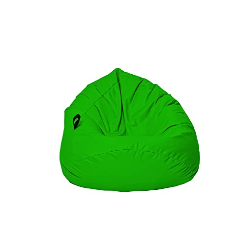 MILLINDABAG Kastanie Tropfenform Sitzsack für Kinder Jugendliche und Erwachsene Beanbag Kissen Indoor & Outdoor Gaminggeignet bereits gefüllt Sitzkissen Bodenkissen (Grün, XL-Durchmesser 77 cm) von MB MILLINDABAG