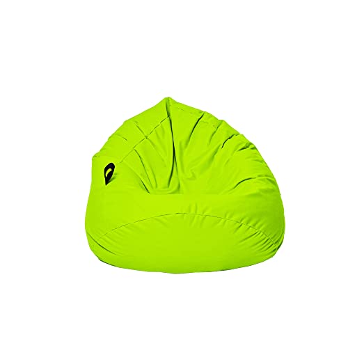 MILLINDABAG Kastanie Tropfenform Sitzsack für Kinder Jugendliche und Erwachsene Beanbag Kissen Indoor & Outdoor Gaminggeignet bereits gefüllt Sitzkissen Bodenkissen (Kiwi, XL-Durchmesser 77 cm) von MB MILLINDABAG