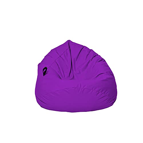 MILLINDABAG Kastanie Tropfenform Sitzsack für Kinder Jugendliche und Erwachsene Beanbag Kissen Indoor & Outdoor Gaminggeignet bereits gefüllt Sitzkissen Bodenkissen (Lila, XL-Durchmesser 77 cm) von MB MILLINDABAG