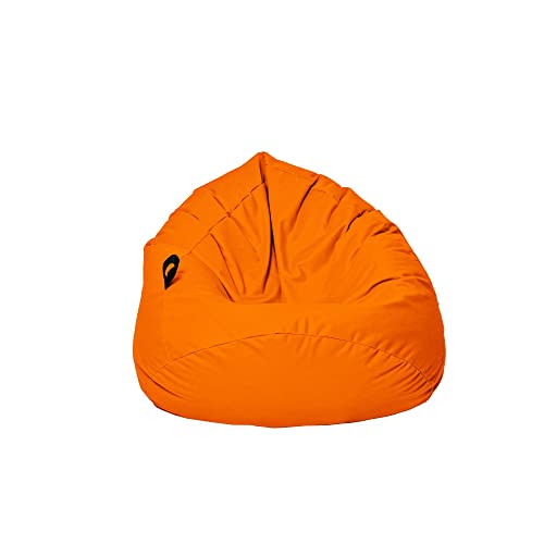 MILLINDABAG Kastanie Tropfenform Sitzsack für Kinder Jugendliche und Erwachsene Beanbag Kissen Indoor & Outdoor Gaminggeignet bereits gefüllt Sitzkissen Bodenkissen (Orange, XXL-Durchmesser 88 cm) von MB MILLINDABAG