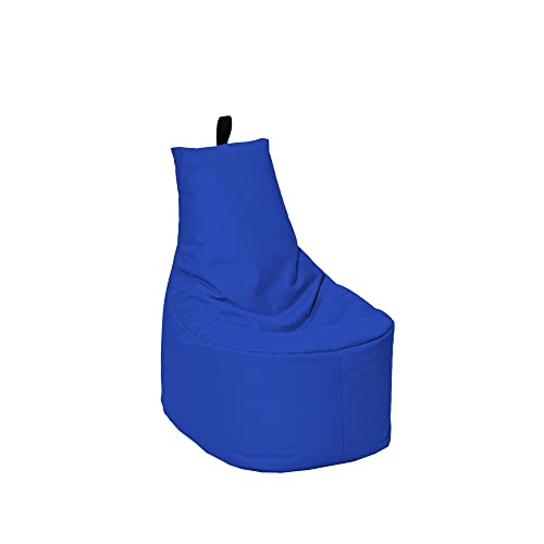 MILLINDABAG Modern Sitzsack für Kinder und Erwachsene Sessel Kissen In & Outdoor Gaminggeignet & bereits gefüllt Sitzkissen Bodenkissen (Blau, XXL - Durchmesser 78 cm ohne Hocker) von MB MILLINDABAG