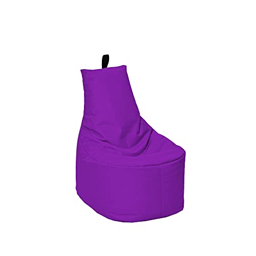 MILLINDABAG Modern Sitzsack für Kinder und Erwachsene Sessel Kissen In & Outdoor Gaminggeignet & bereits gefüllt Sitzkissen Bodenkissen (Lila, XXL - Durchmesser 78 cm ohne Hocker) von MB MILLINDABAG