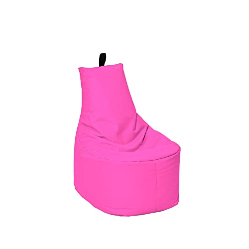 MILLINDABAG Modern Sitzsack für Kinder und Erwachsene Sessel Kissen In & Outdoor Gaminggeignet & bereits gefüllt Sitzkissen Bodenkissen (Pink, XXL - Durchmesser 78 cm ohne Hocker) von MB MILLINDABAG