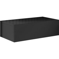 Mb Moebel - 2er Set Nachttischen Nachtschrank Nachtkommode Schlafzimmer 1 Schublade 46x15x30,5cm Modell Europa Schwarz Glanz von MB MOEBEL