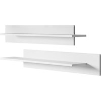 2er Set Wandregale Wandboard Hängeregal Bücherregal 100x20x20cm Modell Estela Weiss Matt von MUEBLES BONITOS