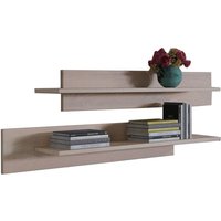 2er Set Wandregale Wandboard Hängeregal Bücherregal 100x20x20cm Modell Luke Sonoma Matt von MUEBLES BONITOS