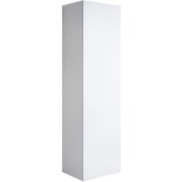 Hängeschrank Vitrinenschrank Vitrine Wohnzimmer 1 Tür 4 Fächer 40x165x29cm Modell Luke V4 Weiss Glanz von LETTIEMOBILI