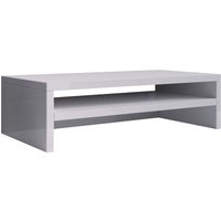 Design Ameublement - Monitorständer Bildschirmständer Monitorerhöhung Notebookständer Laptopständer Büro Monitorunterstützung Weiß Glanz 53x13x23cm von MB MOEBEL