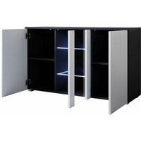 Sideboard Hängend Küchenschrank Kommode Wohnzimmerschrank 3 Türen Aufbewarungsschrank Buffet Esszimmer 120x70x40cm Modell Luke A1 Schwarz mit Weiss von MB MOEBEL