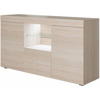 Sideboard mit led Küchenschrank Kommode Wohnzimmerschrank Aufbewarungsschrank Buffet Esszimmer 135x72x34cm Modell Sefora Sonoma Matt von MB MOEBEL