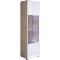 Stehende Vitrineschrank mit 2cm Füsse mit led Hängeschrank Vitrinenschrank Vitrine Wohnzimmer 1 Tür 4 Fächer 40x167x29cm Modell Luke V6 Sonma Matt Stehende Vitrineschrank mit 2cm Füsse mit led Hängeschrank Vitrinenschrank Vitrine Wohnzimmer 1 Tür 4 Fächer 40x167x29cm Modell Luke V6 Sonma Matt von MUEBLES BONITOS