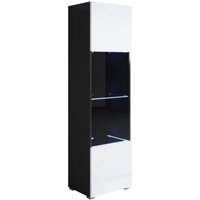 Stehende Vitrineschrank mit 2cm Füsse mit led Hängeschrank Vitrinenschrank Vitrine Wohnzimmer 1 Tür 4 Fächer 40x167x29cm Modell Luke V6 Schwarz und Stehende Vitrineschrank mit 2cm Füsse mit led Hängeschrank Vitrinenschrank Vitrine Wohnzimmer 1 Tür 4 Fächer 40x167x29cm Modell Luke V6 Schwarz und von MUEBLES BONITOS