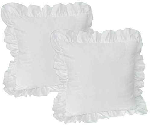 MB Warenhandel24 2er Set Kissenhülle zur Bettwäsche RÜSCHEN 2er Set Zubehör Kissenhüllen Weiss 2X ca. 40x40 cm mit Reißverschluss MB Warenhandel24 2er Set Kissenhülle zur Bettwäsche RÜSCHEN 2er Set Zubehör Kissenhüllen Weiss 2X ca. 40x40 cm mit Reißverschluss von MB Warenhandel24