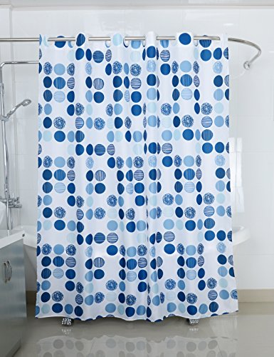 MB Warenhandel24 Duschvorhang Duschvorhänge Badewannenvorhang ca. 180x200 cm inkl. 12 Ringe Deutscher Händler (Sea of Dots) von MB Warenhandel24