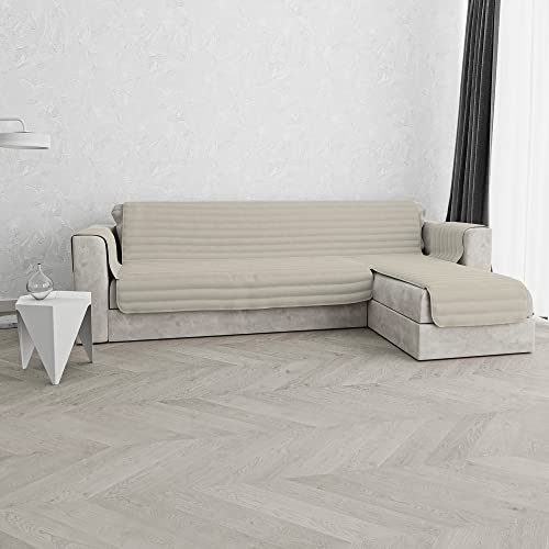 Italian Bed Linen Sofabezug mit Halbinsel, Leinwand, cremeweiß, 290 cm Italian Bed Linen Sofabezug mit Halbinsel, Leinwand, cremeweiß, 290 cm von Italian Bed Linen