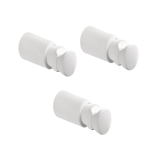 3 Regale Wandhalterung für Handtuchheizkörper und horizontale Rohre mit einer Tragfähigkeit von bis zu 90 kg. Rohrdurchmesser von Ø16 bis 30 mm - weiß. von MB
