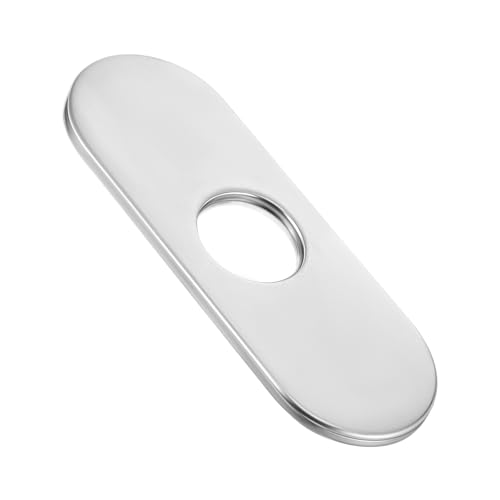 MBAIYO 35mm Ovale Wasserhahnplatte, 304 Edelstahl Spülbecken Lochkappen Abdeckplatte Waschbecken Platte Wasserhahn Befestigung Platte Anti Flecken Abdeckplatten für Badezimmer Küchenspüle von MBAIYO