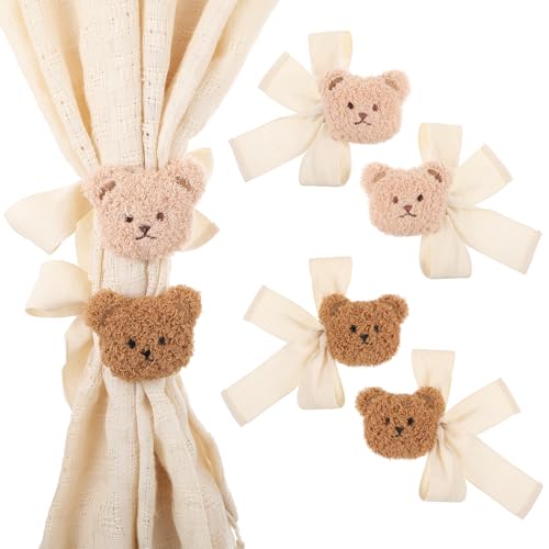 MBAIYO 4 Stück Bären Gardinen Raffhalter, Süßer Cartoon Bär Gardinenclips Vorhanghalter Seil Teddybär Kinderzimmer Dekor Niedliche Vorhang Halter Clips für Zuhause Büro Schlafzimmer Wohnzimmer MBAIYO 4 Stück Bären Gardinen Raffhalter, Süßer Cartoon Bär Gardinenclips Vorhanghalter Seil Teddybär Kinderzimmer Dekor Niedliche Vorhang Halter Clips für Zuhause Büro Schlafzimmer Wohnzimmer von MBAIYO