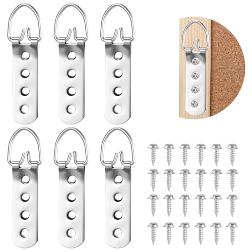 MBAIYO Bildaufhänger für Schwere Bilder D-Ring-Bildaufhänger,6Pcs Bilderaufhänger Super Schwere Bild Spiegel Kleiderbügel mit Schrauben 4Loch Robust Bild Aufhänger zum Aufhängen von Kunstwerken Rahmen MBAIYO Bildaufhänger für Schwere Bilder D-Ring-Bildaufhänger,6Pcs Bilderaufhänger Super Schwere Bild Spiegel Kleiderbügel mit Schrauben 4Loch Robust Bild Aufhänger zum Aufhängen von Kunstwerken Rahmen von MBAIYO