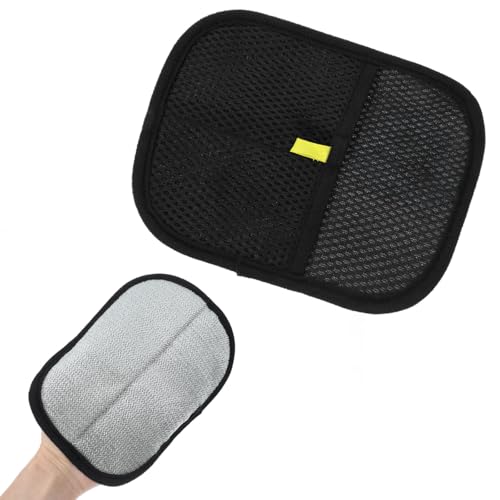 MBAIYO Pet Hair Remover Glove, 2 Stück Schwarzer Haarentfernungshandschuhe Fellmagnet Handschuh Klassische Haarentfernungsvorrichtung Katzen Hunde Handschuhe Fellpflege Wiederverwendbare von MBAIYO