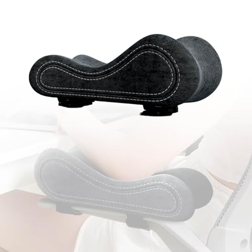 MBBTAG Ergonomische Armlehnen Polster aus Schaum Stuhl Armlehne Kissen Abnehmbare Armlehnenabdeckung Weiches Ellbogenkissen mit Anti-Rutsch Gurt für BüRostuhl und Gamer Stuhl(Gray(1pc)) von MBBTAG