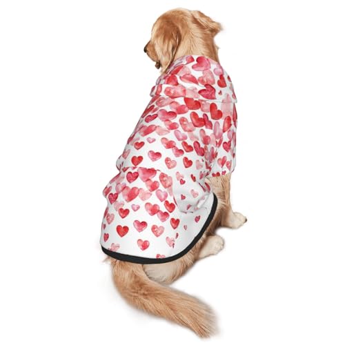Hunde-Kapuzenpullover für mittelgroße bis große Hunde, warm, weich, atmungsaktiv, leicht zu tragen, für Winter und Herbst, Haustiermantel von MBCbjg