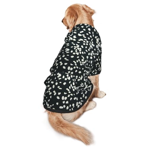 Hunde-Kapuzenpullover mit Leopardenmuster, für mittelgroße bis große Hunde, warm, weich, atmungsaktiv, leicht zu tragen, für Winter und Herbst, Haustiermantel, Schwarz und Weiß Hunde-Kapuzenpullover mit Leopardenmuster, für mittelgroße bis große Hunde, warm, weich, atmungsaktiv, leicht zu tragen, für Winter und Herbst, Haustiermantel, Schwarz und Weiß von MBCbjg