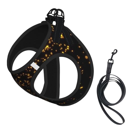 Hundegeschirr, Leine, Set mit Leine, für Katzen und Hunde, reflektierend, verstellbar, weich, atmungsaktiv, Netzweste, mit ausbruchsicherer Leine, für kleine Haustiere und Kätzchen, Welpen, Schwarz Hundegeschirr, Leine, Set mit Leine, für Katzen und Hunde, reflektierend, verstellbar, weich, atmungsaktiv, Netzweste, mit ausbruchsicherer Leine, für kleine Haustiere und Kätzchen, Welpen, Schwarz von MBCbjg