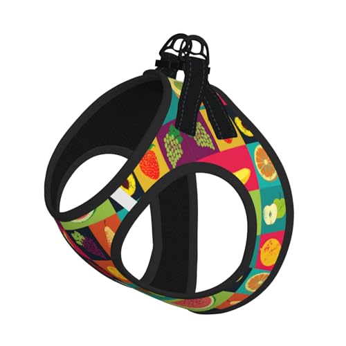 Hundegeschirr im Kunst-Stil, Obstdruck, reflektierend, verstellbar, weich, atmungsaktiv, Netzweste mit ausbruchsicherer Leine, für kleine Haustiere und Kätzchen, Welpen Hundegeschirr im Kunst-Stil, Obstdruck, reflektierend, verstellbar, weich, atmungsaktiv, Netzweste mit ausbruchsicherer Leine, für kleine Haustiere und Kätzchen, Welpen von MBCbjg