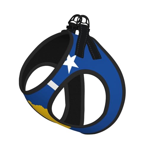Hundegeschirr mit Flagge des Kosovo, reflektierend, verstellbar, weich, atmungsaktiv, Netzweste mit ausbruchsicherer Leine, für kleine Haustiere und Kätzchen, Welpen Hundegeschirr mit Flagge des Kosovo, reflektierend, verstellbar, weich, atmungsaktiv, Netzweste mit ausbruchsicherer Leine, für kleine Haustiere und Kätzchen, Welpen von MBCbjg