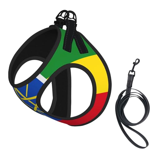 Hundegeschirr mit Flagge von Äthiopien, bedruckt, für Katzen und Hunde, reflektierend, verstellbar, weich, atmungsaktiv, Netzweste mit ausbruchsicherer Leine, für kleine Haustiere und Kätzchen, Welpen Hundegeschirr mit Flagge von Äthiopien, bedruckt, für Katzen und Hunde, reflektierend, verstellbar, weich, atmungsaktiv, Netzweste mit ausbruchsicherer Leine, für kleine Haustiere und Kätzchen, Welpen von MBCbjg