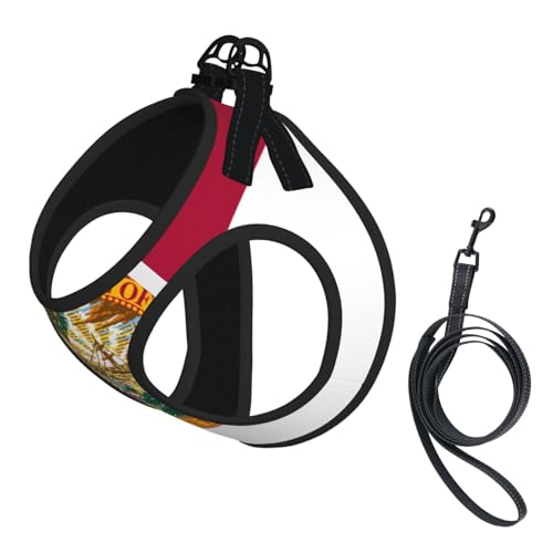 Hundegeschirr mit Flaggen-Motiv von Florida für Katzen und Hunde, reflektierend, verstellbar, weich, atmungsaktiv, Netzweste mit ausbruchsicherer Leine, für kleine Haustiere und Kätzchen, Welpen Hundegeschirr mit Flaggen-Motiv von Florida für Katzen und Hunde, reflektierend, verstellbar, weich, atmungsaktiv, Netzweste mit ausbruchsicherer Leine, für kleine Haustiere und Kätzchen, Welpen von MBCbjg