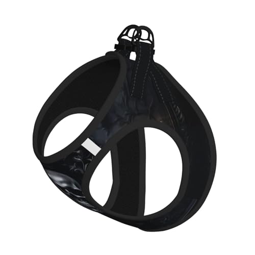 Hundegeschirr mit Gothic-Tapete, Totenkopf-Druck, reflektierend, verstellbar, weich, atmungsaktiv, Netzweste mit ausbruchsicherer Leine, für kleine Haustiere und Kätzchen, Welpen von MBCbjg