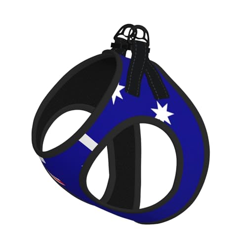 Hundegeschirr mit australischer Flagge, reflektierend, verstellbar, weich, atmungsaktiv, Netzweste mit ausbruchsicherer Leine, für kleine Haustiere und Kätzchen, Welpen Hundegeschirr mit australischer Flagge, reflektierend, verstellbar, weich, atmungsaktiv, Netzweste mit ausbruchsicherer Leine, für kleine Haustiere und Kätzchen, Welpen von MBCbjg