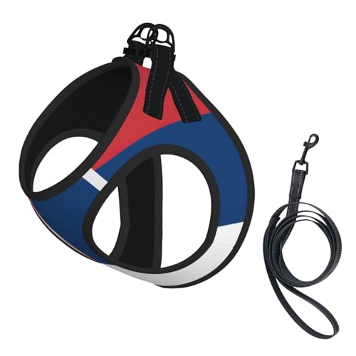 Hundegeschirr mit serbischer Flagge, bedruckt, reflektierend, verstellbar, weich, atmungsaktiv, Netzweste mit ausbruchsicherer Leine, für kleine Haustiere und Kätzchen, Welpen Hundegeschirr mit serbischer Flagge, bedruckt, reflektierend, verstellbar, weich, atmungsaktiv, Netzweste mit ausbruchsicherer Leine, für kleine Haustiere und Kätzchen, Welpen von MBCbjg