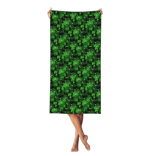 MBCbjg St Patricks Day weiches Strandtuch, schnell trocknend, saugfähige Handtücher für Pool, Cabana, Urlaub und Reisen von MBCbjg