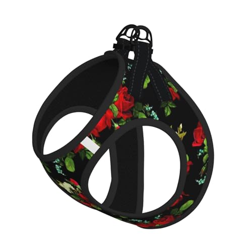 Schönes Rosen-Geschenk-Leinen-Set für Katzen und Hunde, reflektierend, verstellbar, weich, atmungsaktiv, Netzweste mit ausbruchsicherer Leine, für kleine Haustiere und Kätzchen, Welpen Schönes Rosen-Geschenk-Leinen-Set für Katzen und Hunde, reflektierend, verstellbar, weich, atmungsaktiv, Netzweste mit ausbruchsicherer Leine, für kleine Haustiere und Kätzchen, Welpen von MBCbjg