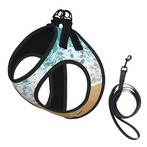 Schönes Seestern am Strand, Sanddruck, Leinen-Set für Katzen und Hunde, reflektierend, verstellbar, weich, atmungsaktiv, Netzweste mit ausbruchsicherer Leine, für kleine Haustiere und Kätzchen, Welpen Schönes Seestern am Strand, Sanddruck, Leinen-Set für Katzen und Hunde, reflektierend, verstellbar, weich, atmungsaktiv, Netzweste mit ausbruchsicherer Leine, für kleine Haustiere und Kätzchen, Welpen von MBCbjg
