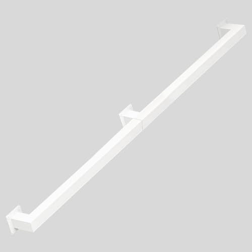 Handlauf - Treppengeländer Innen - Geländer Treppe, 210cm Weiß Handläufe für Treppen, Außen/Innen Edelstahl Stiegengeländer Terrassengeländer (Weiß，210cm) von MBEUAIVV
