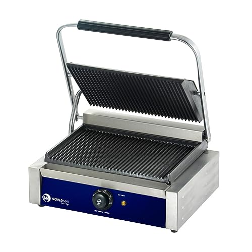 MBH – Industrieller Holzgrill, elektrisch, 440 x 410 mm, für Gastronomie, professionelle Sandwichtoaster, für Bars und Restaurants. von MBH - MAQUINARIA BAR HOSTELERÍA