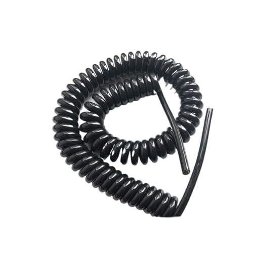 2 Adern 22AWG Teleskop-Spiralkabel Schwarz 4 20AWG Feder-Netzkabel Dehnbarer Draht Einziehbare Spule (Farbe: Core 5 Meter)(4 core 20AWG 7.5 meter) von MBHHU