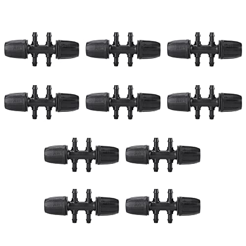 Barb Fitting Koppler, Wasserschlauch Verriegelungsanschluss for Schlauch Gartenschlauch Reparatursatz(6-Way Reduce Tee) von MBHHU