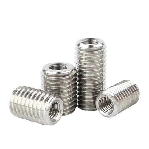 Edelstahl 304 Gewinde Schlitz Innen Außen Adapter Schraube, Muttern Einsatz Hülse Konverter Mutter(Length 5mm,M3-M6 (5pcs)) von MBHHU