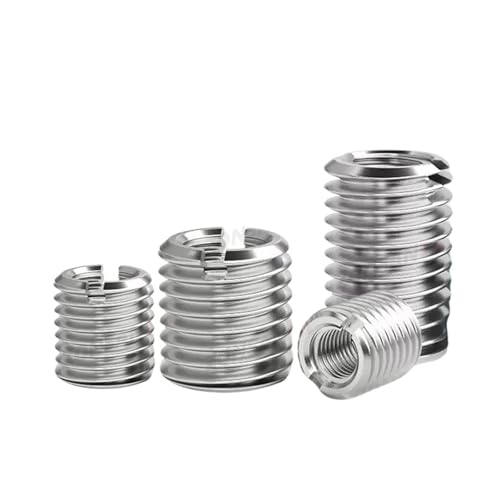 Edelstahl 304 Gewinde Schlitz Innen Außen Adapter Schraube, Muttern Einsatz Hülse Konverter Mutter(M8-M12X12X2pcs) von MBHHU