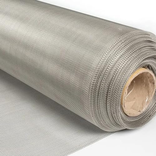 Edelstahl-Maschensieb – ultrafein gewebte Drahtgeflechtrolle, Material for Gartenfenster und Füllkäfige, hitzebeständiges Metallgeflecht der Güteklasse 304 for Lüftungsfilter(400Mesh:100 * 30cm) von MBHHU