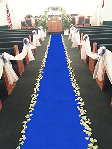 MBHHU Gangläufer for Hochzeiten, Hochzeitsgangläufer, Hochzeitsteppiche, unverzichtbare Hochzeitsdekoration for drinnen und draußen, traumhafte(Royal Blue,3' x 15' (Rectangular)) von MBHHU