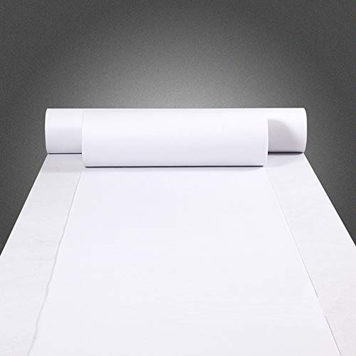 MBHHU Gangläufer for Hochzeiten, Hochzeitsgangläufer, Hochzeitsteppiche, unverzichtbare Hochzeitsdekoration for drinnen und draußen, traumhafte(White,3' x 15' (Rectangular)) von MBHHU