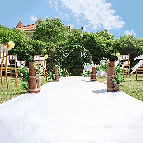 MBHHU Gangläufer for Hochzeiten, Rollenteppich, perfekt for drinnen, draußen, Strandhochzeiten, for, weiß for zeremonielle Veranstaltungen, Kirchenversammlungen(120 x 1000 cm (Runner)) von MBHHU