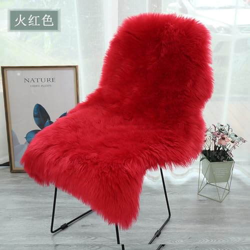 MBHHU Superweicher, üppiger Teppich aus Kunstfell, haariger, waschbarer, rote, ästhetische Teppiche & Unterlagen & Schutz, 60 x 90 cm(Fiery Red,60x90cm/23.6x35.4in) von MBHHU